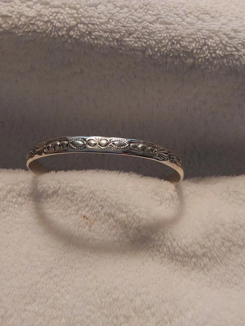 🌺 NEW Hand Crafted Sterling Silver Indian Design Bracelet - Picture 10 of 12